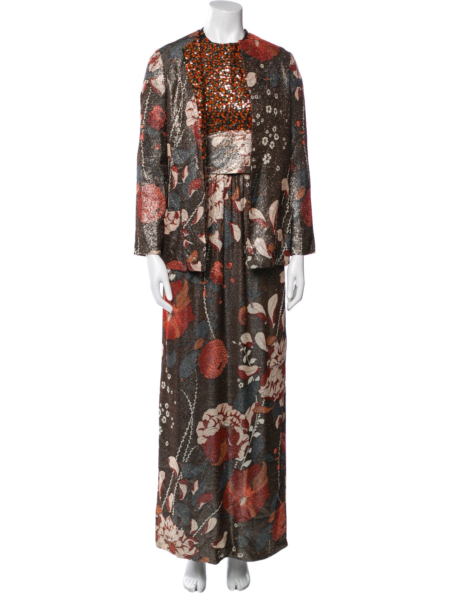 Bill Blass Vintage 1970's Dress Set