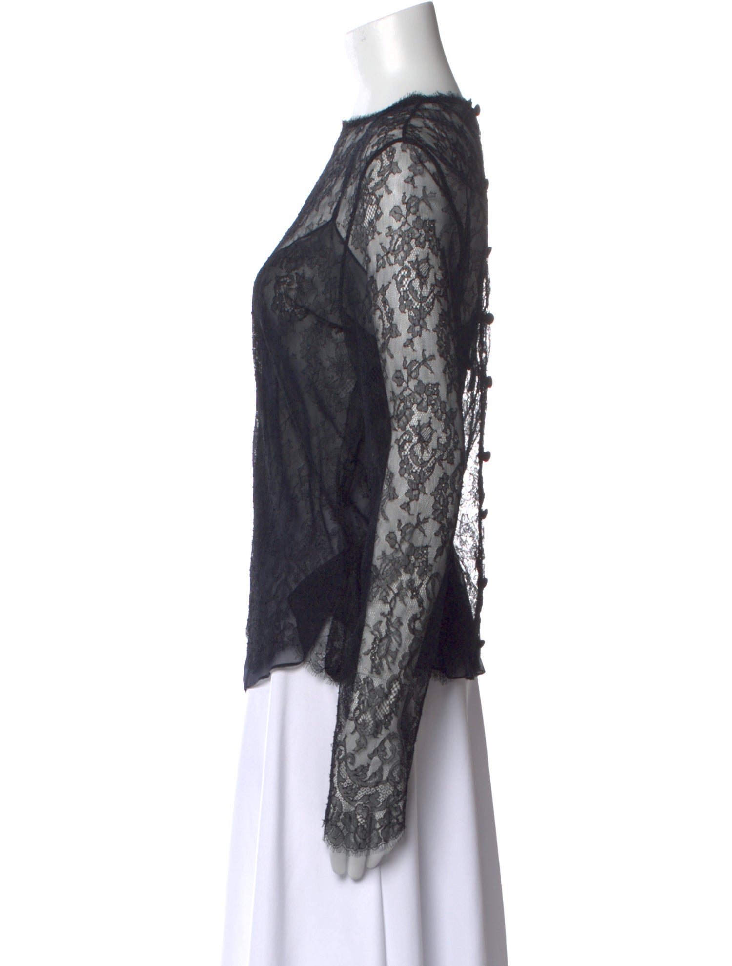 Bill Blass Lace Lace Pattern Blouse