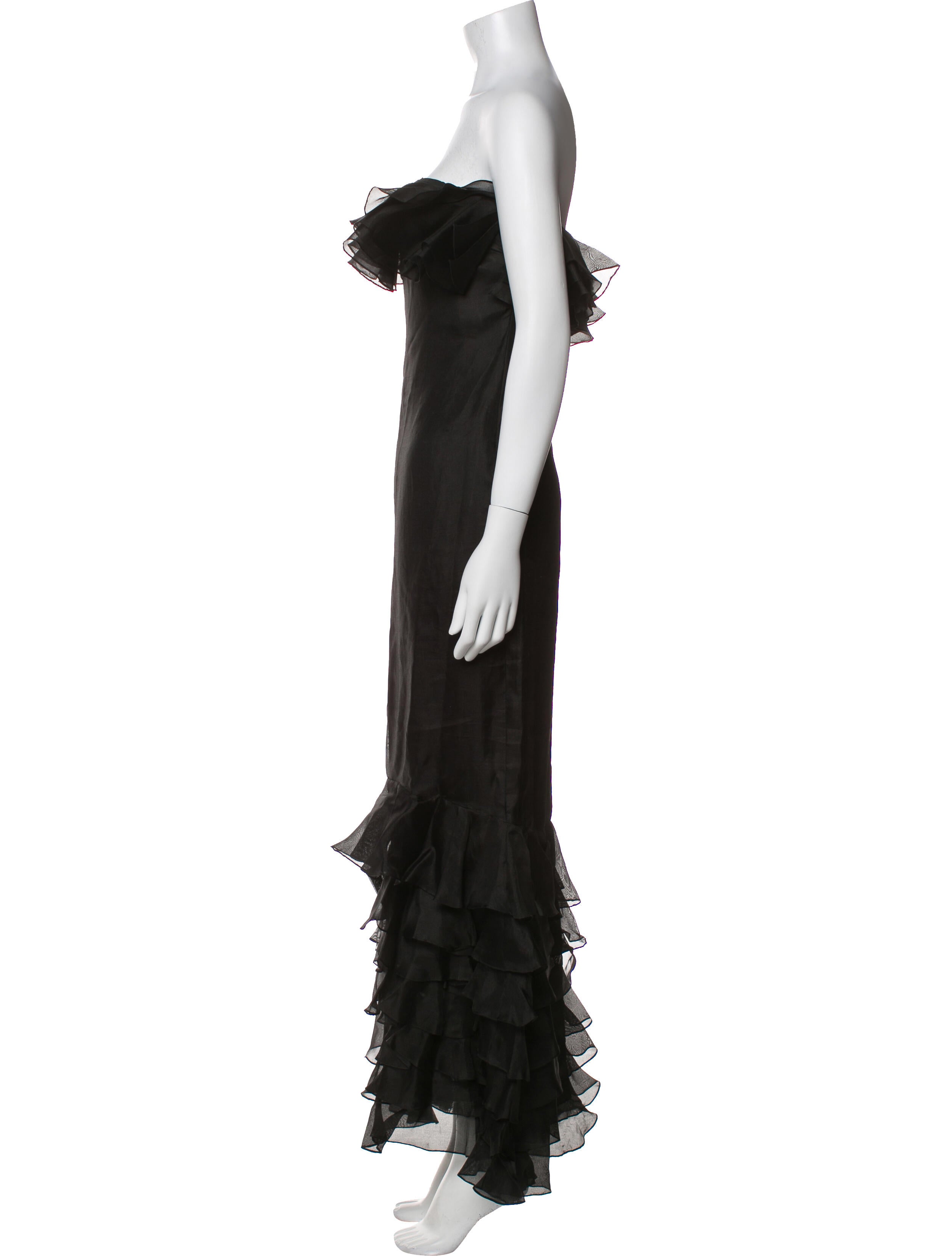 Bill Blass Off-The-Shoulder Long Dress