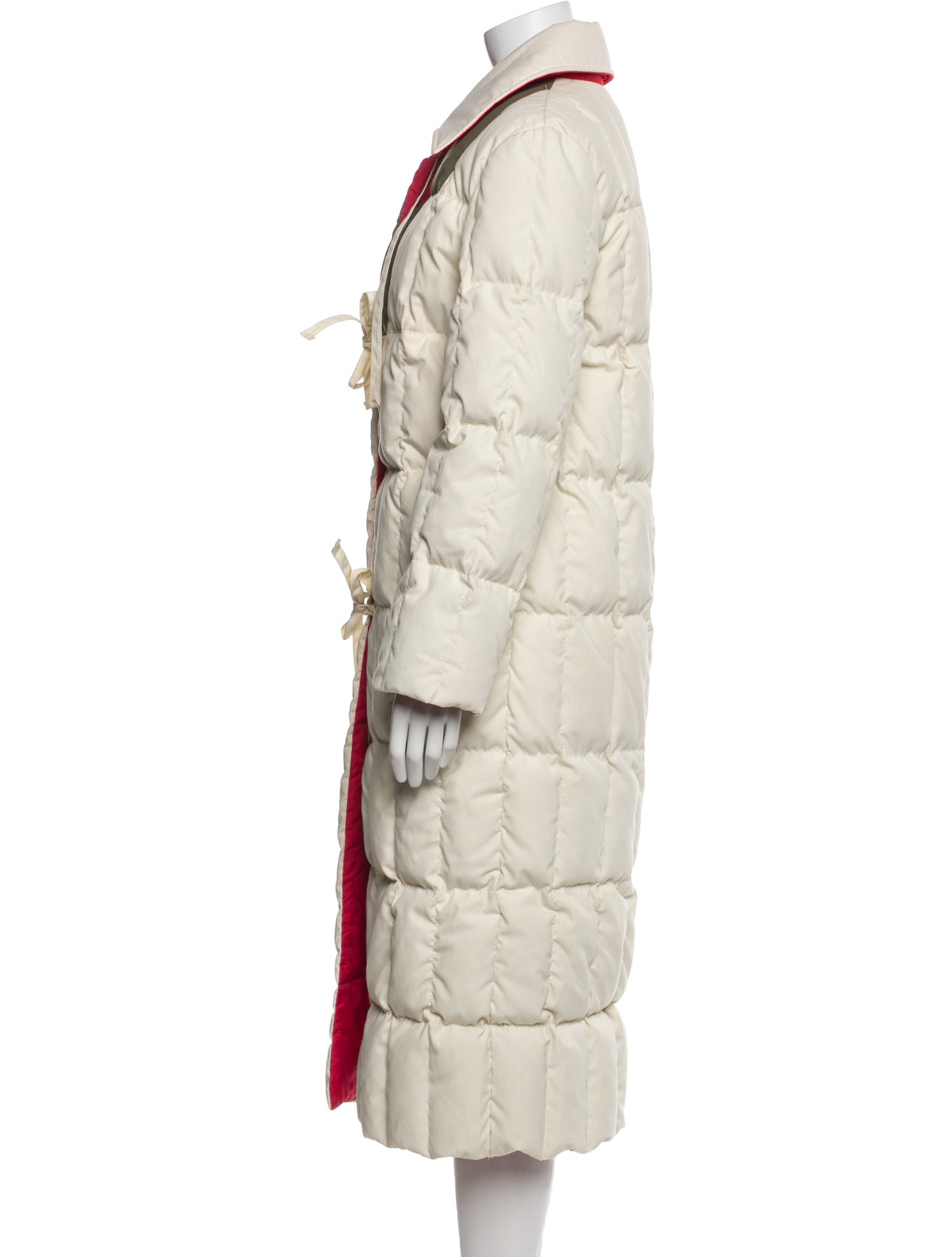 Bill Blass Colorblock Pattern Down Coat
