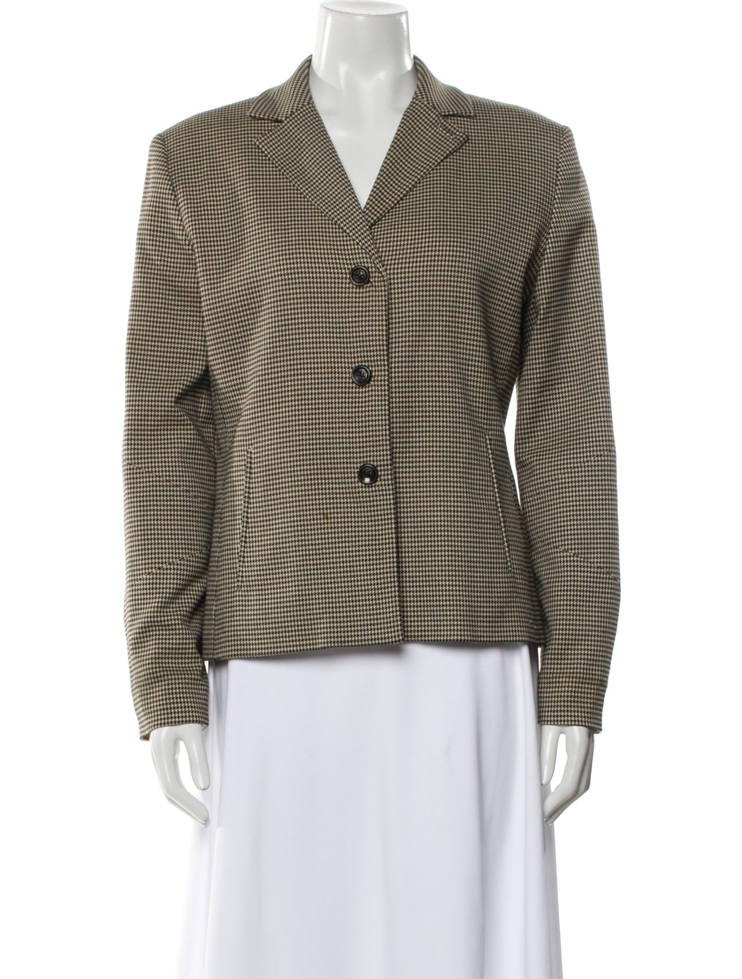 Bill Blass Houndstooth Print Blazer