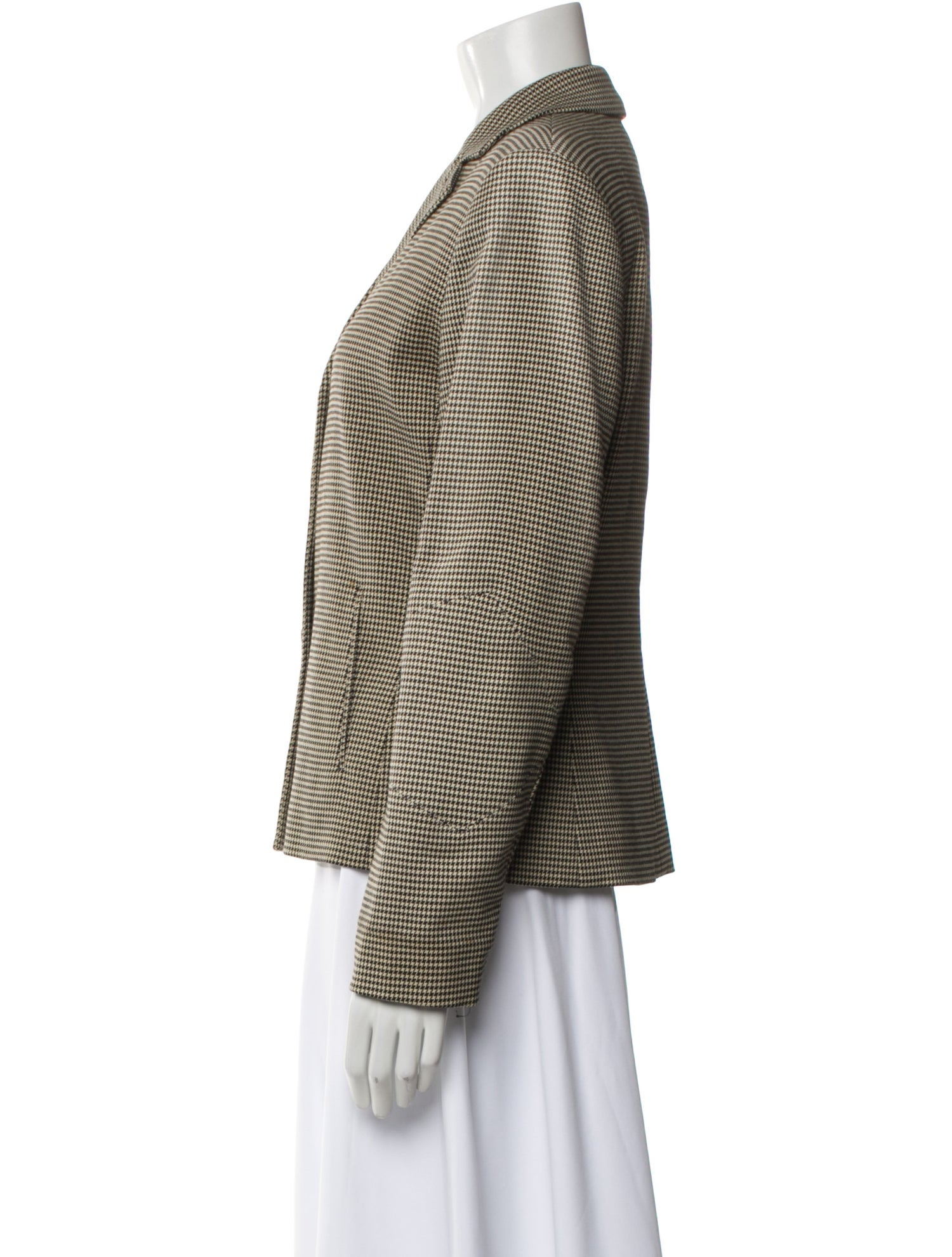 Bill Blass Houndstooth Print Blazer