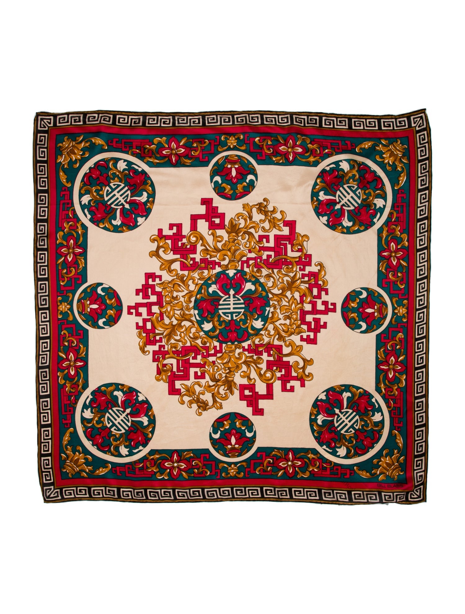 Bill Blass Silk Printed Scarf