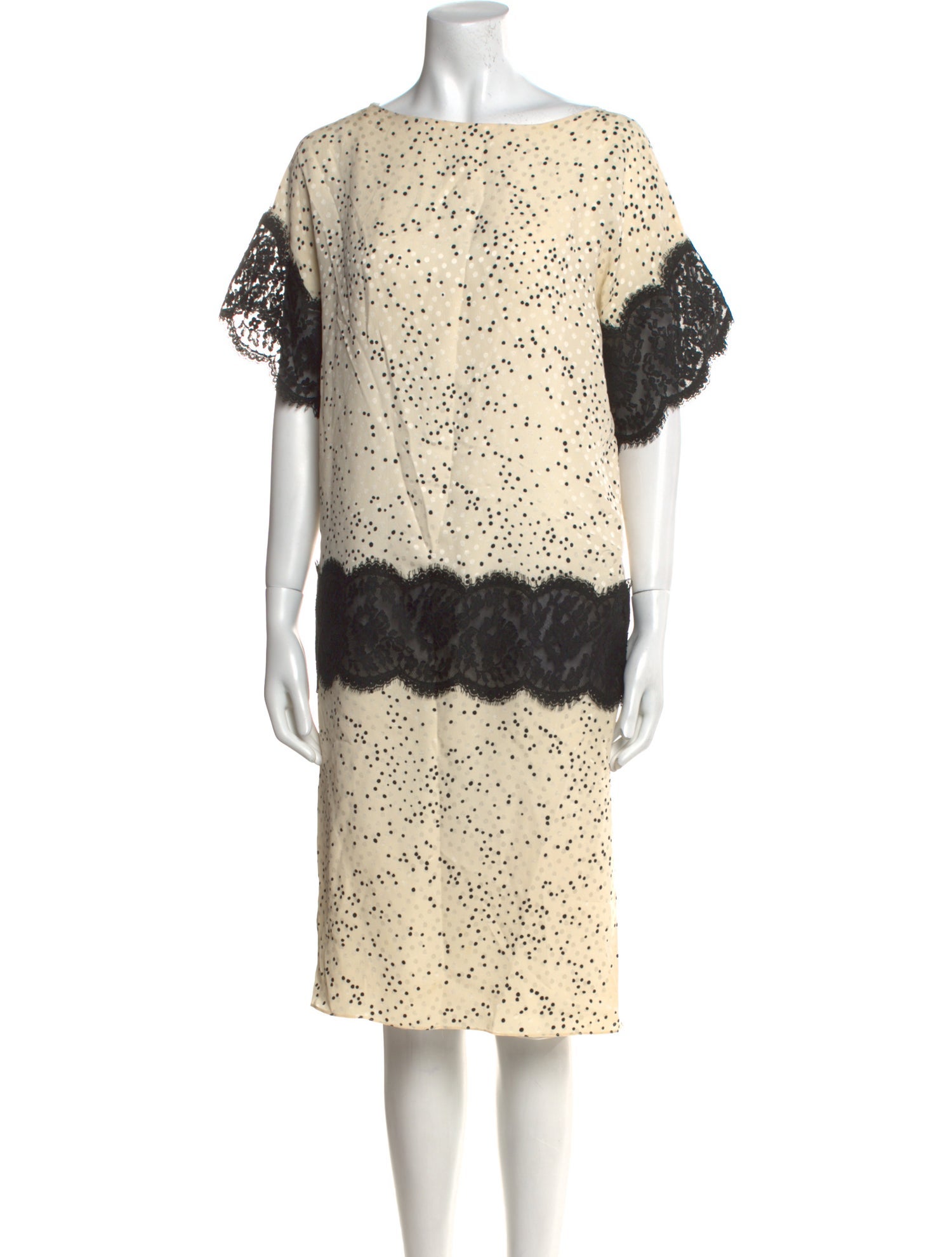 Bill Blass Printed Midi Length Dress