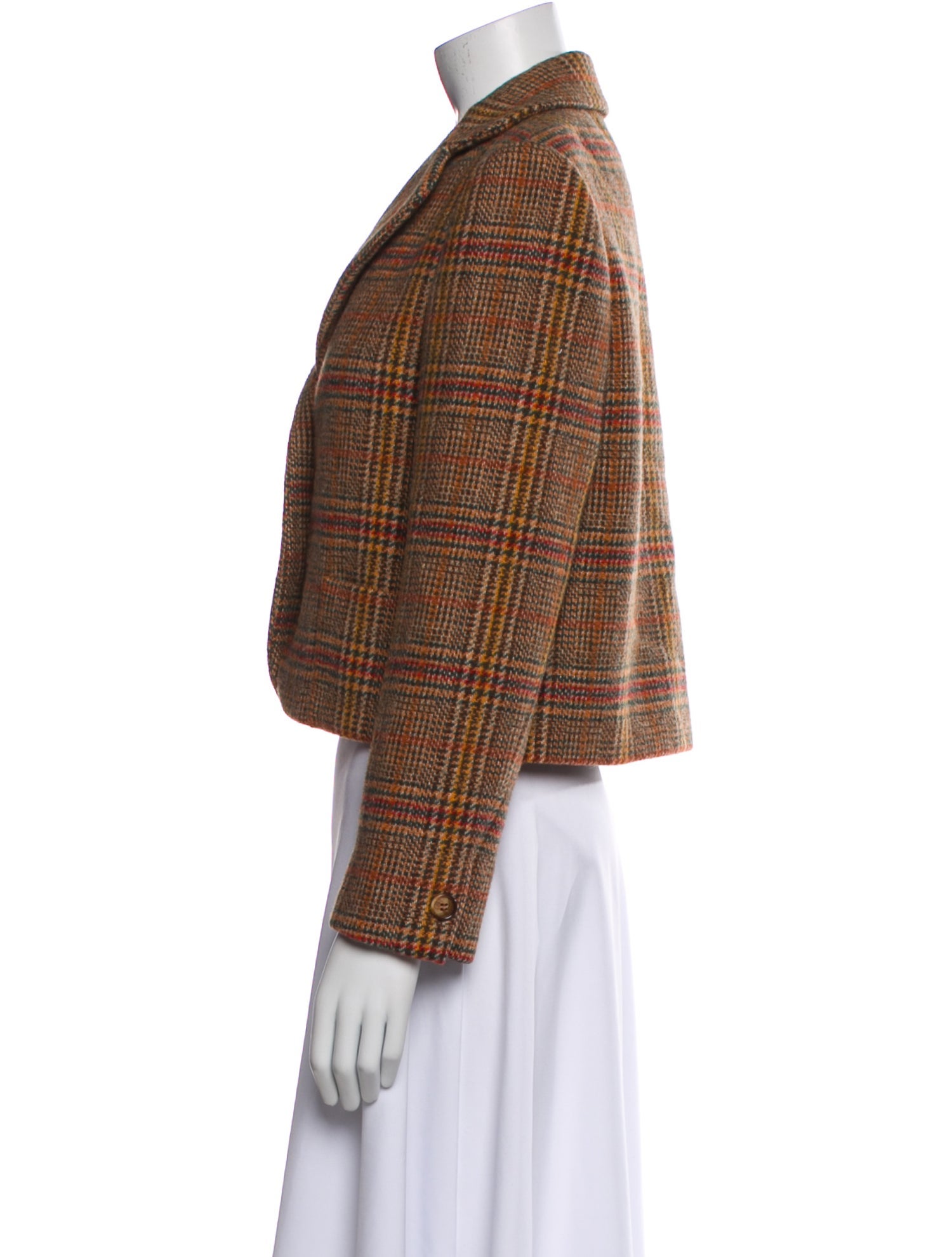 Bill Blass Plaid Print Blazer