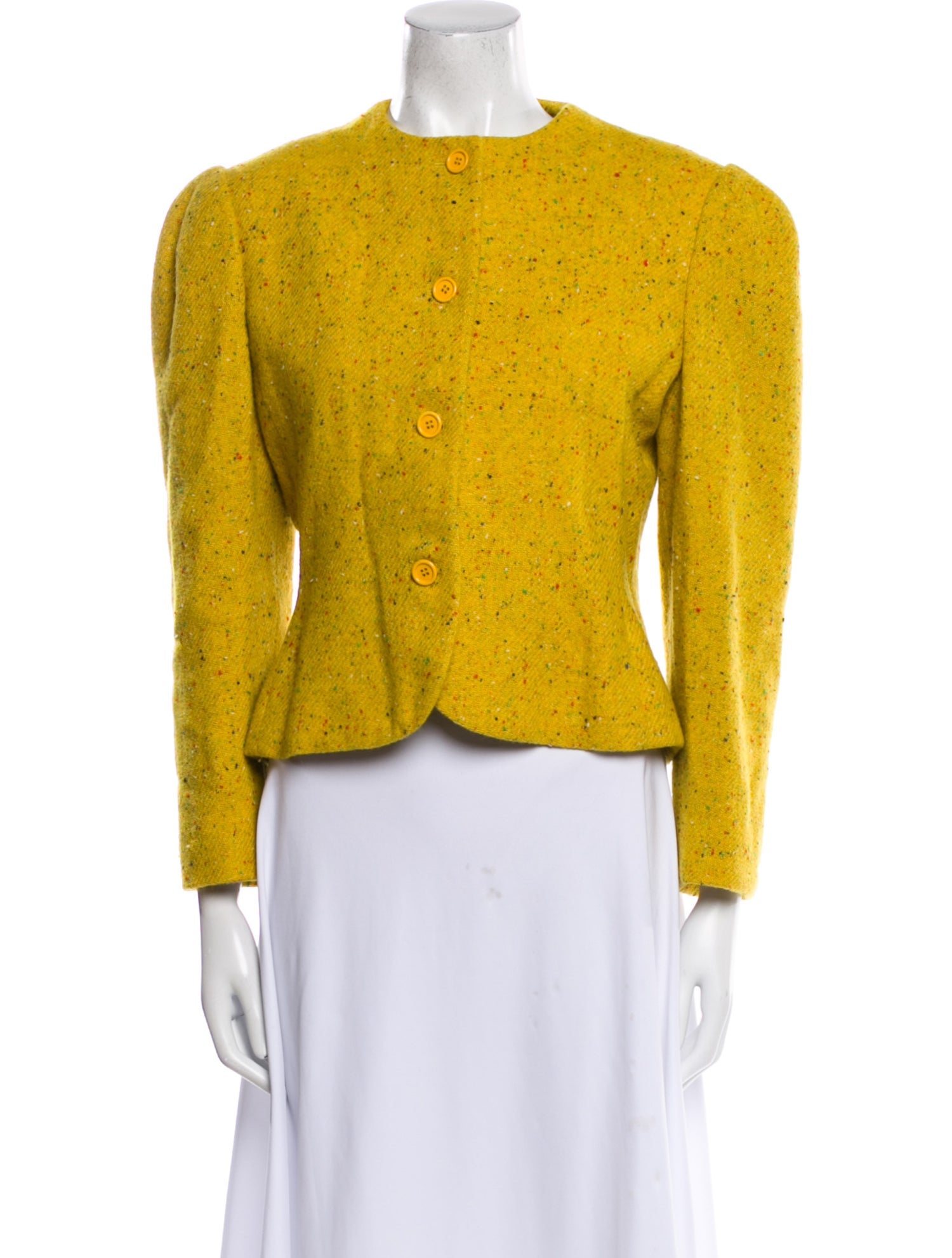 Bill Blass Tweed Pattern Evening Jacket