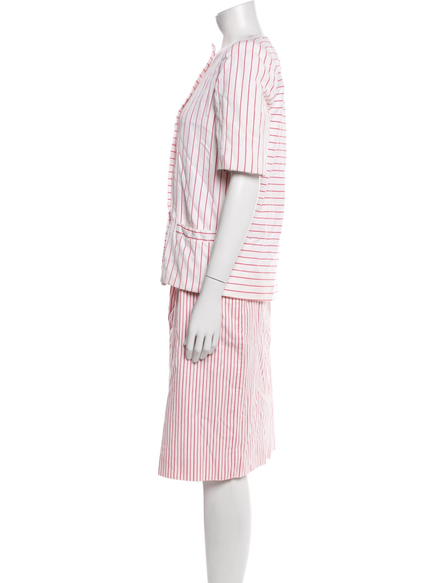 Bill Blass Striped Skirt Set