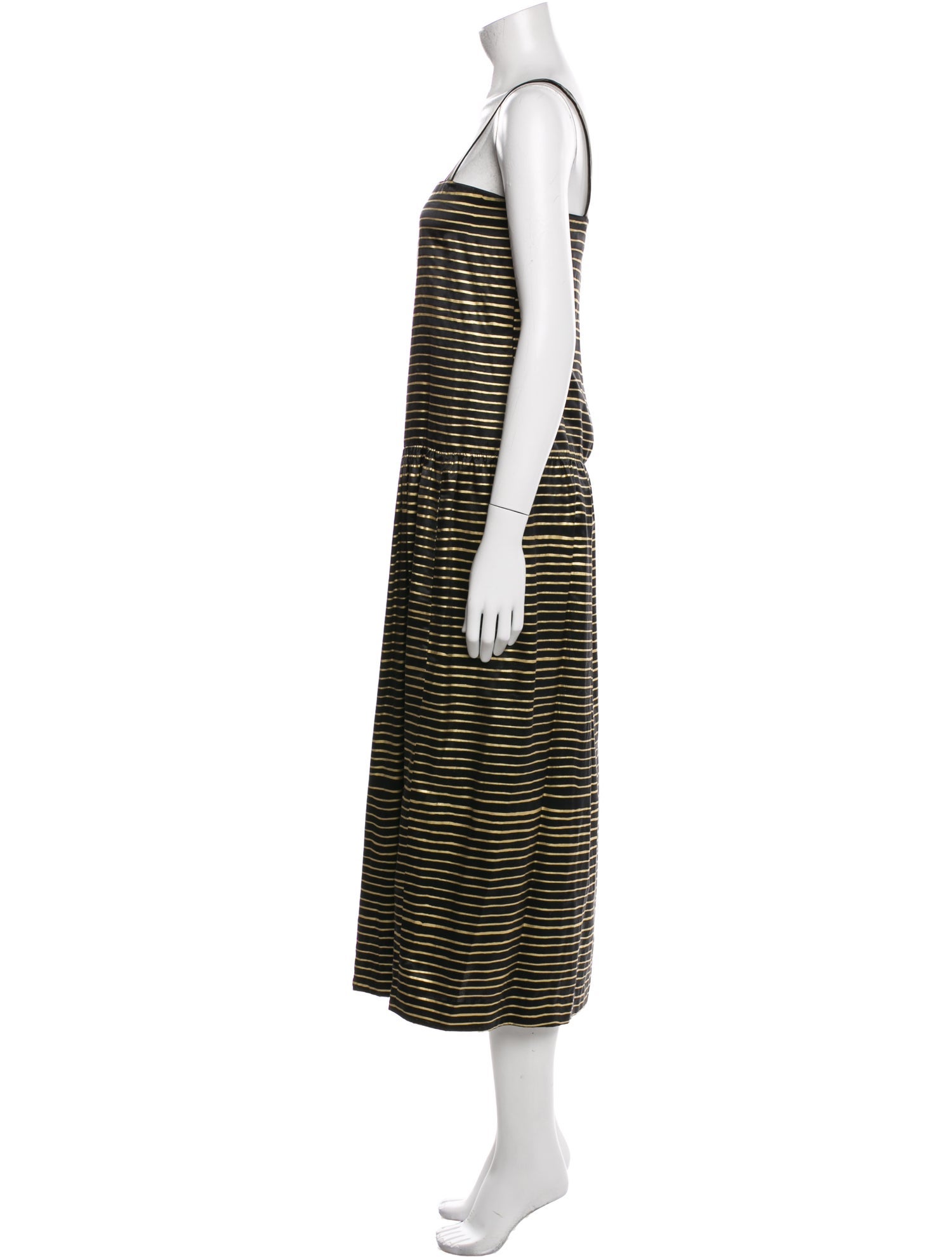 Bill Blass Striped Long Dress
