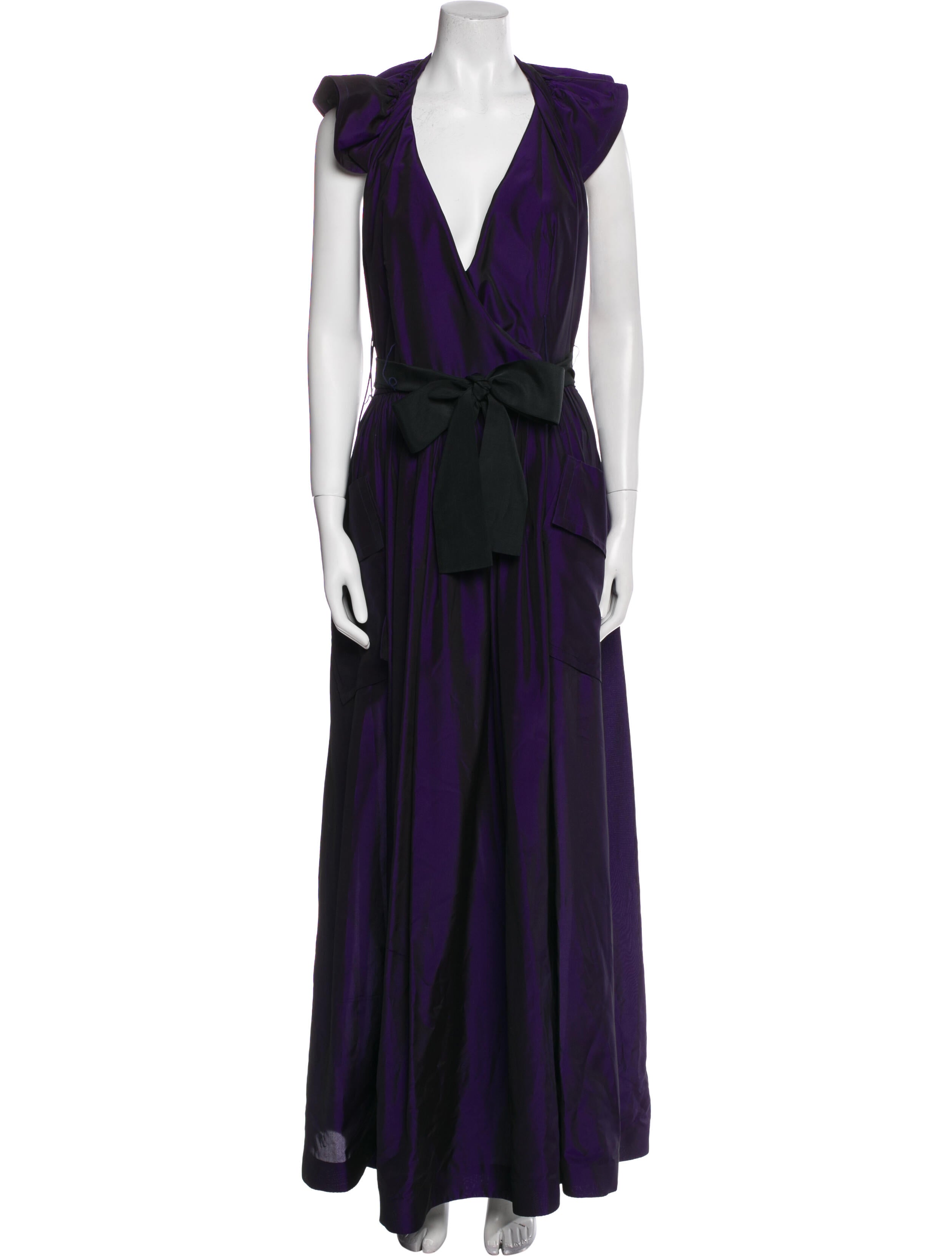 Bill Blass V-Neck Long Dress w/ Tags