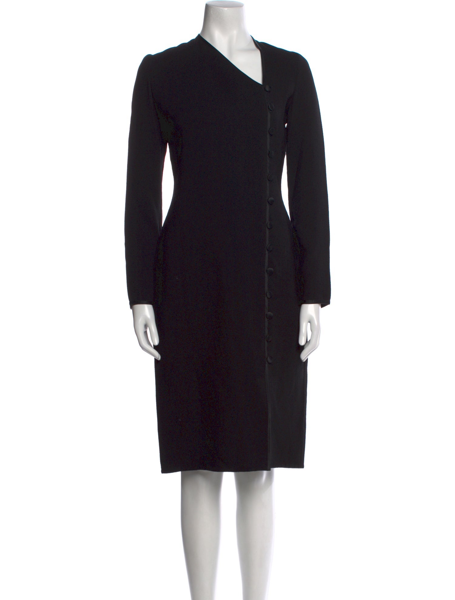 Bill Blass V-Neck Knee-Length Dress