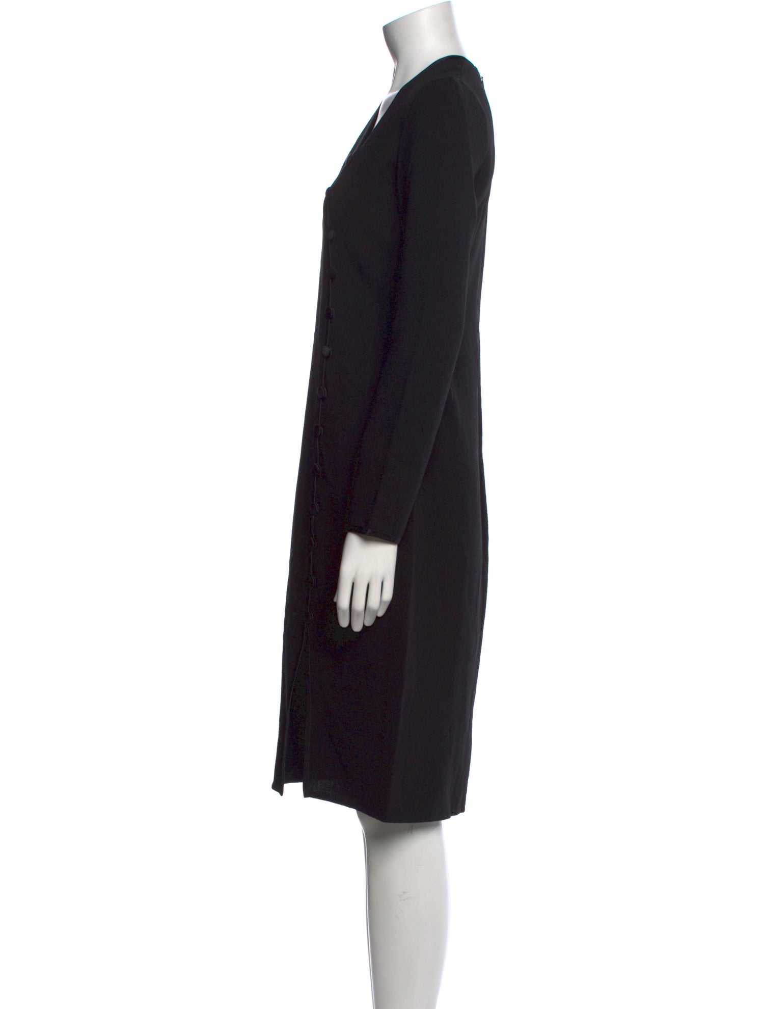 Bill Blass V-Neck Knee-Length Dress