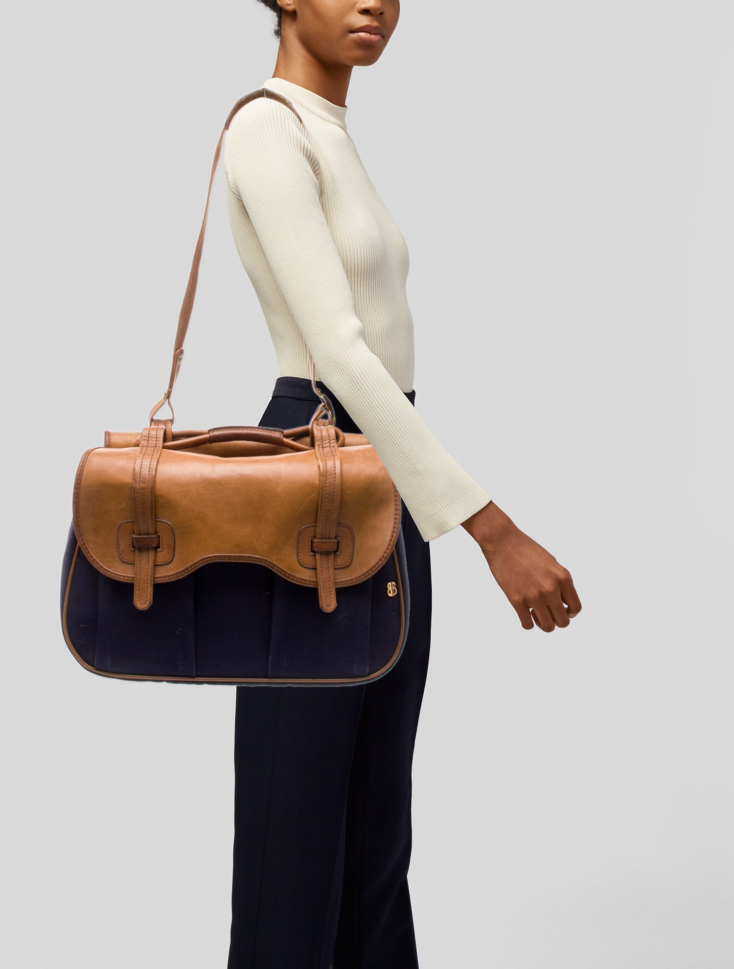 Bill Blass Leather Top Handle Bag