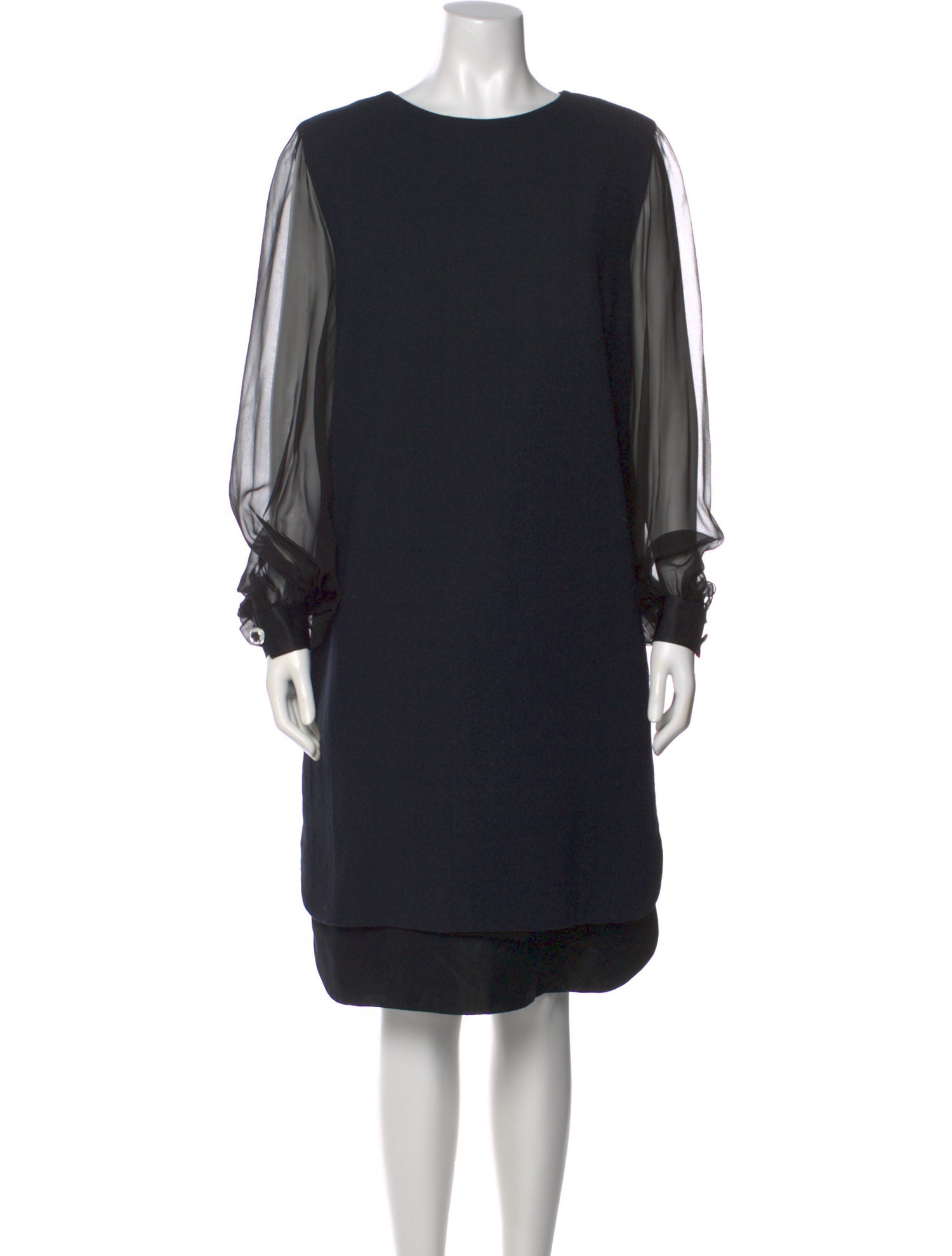 Bill Blass Scoop Neck Midi Length Dress