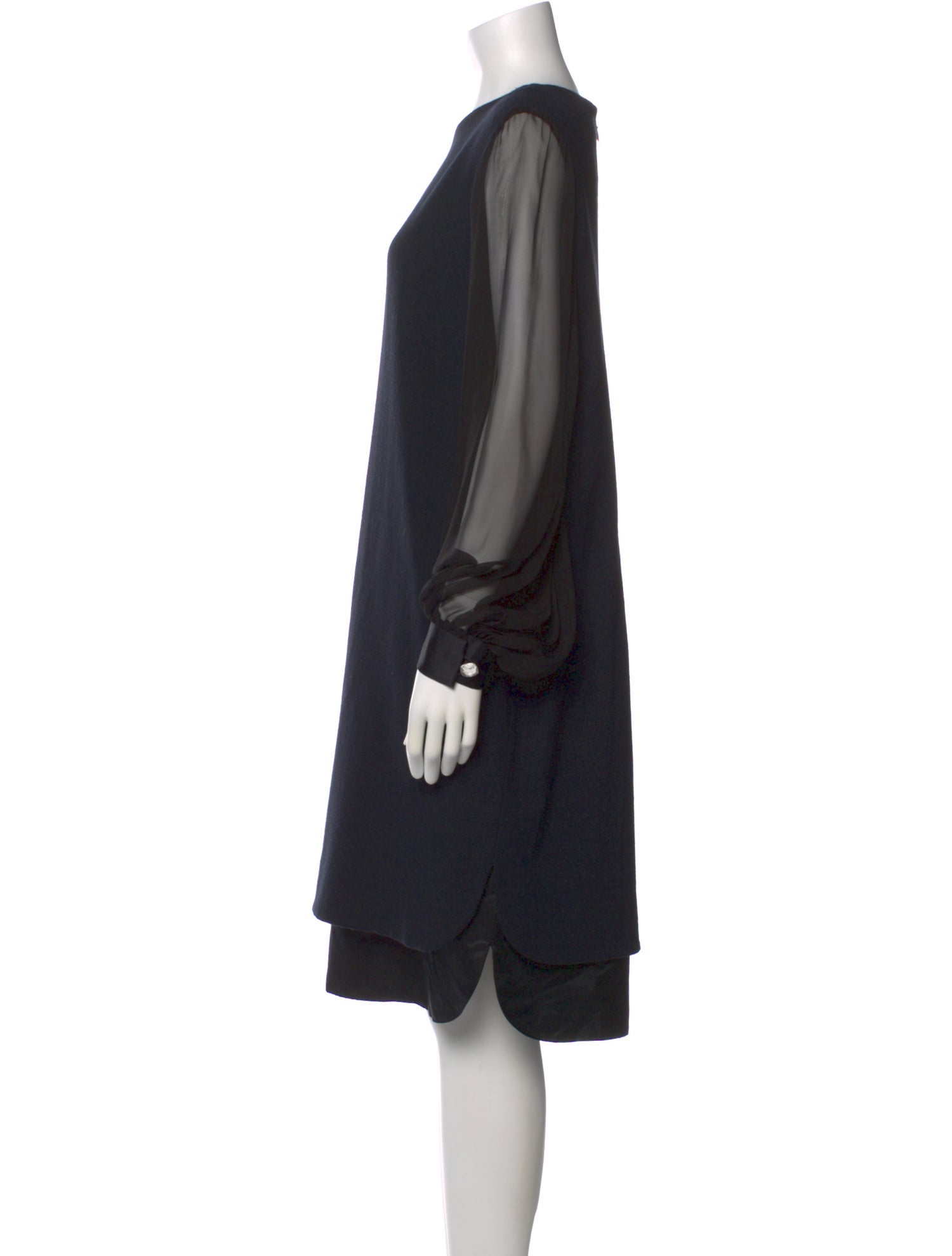 Bill Blass Scoop Neck Midi Length Dress