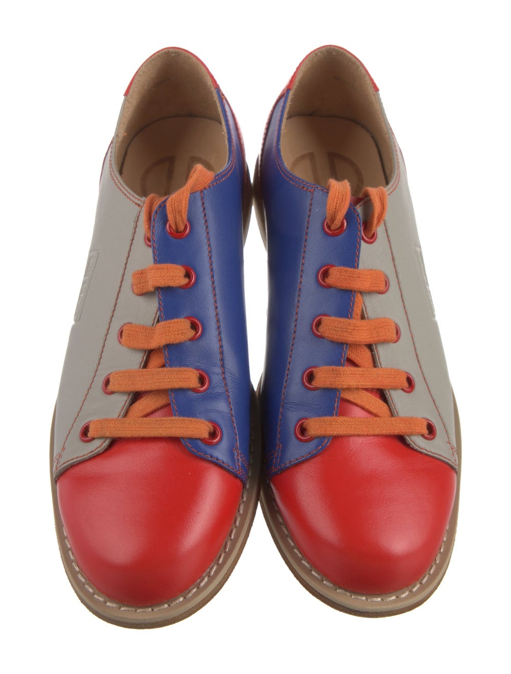 Bill Blass Leather Colorblock Pattern Sneakers - image 3
