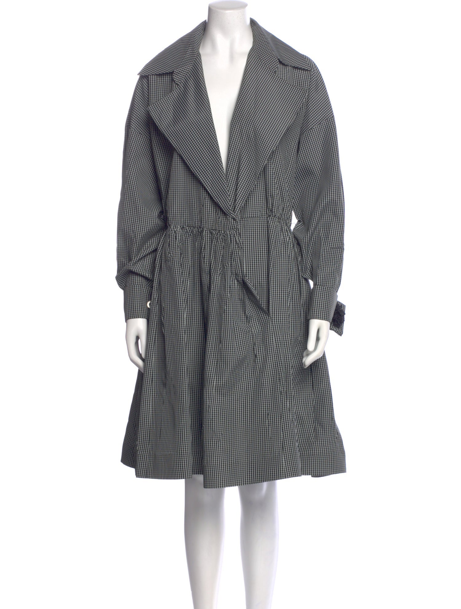 Bill Blass Plaid Print Midi Length Dress