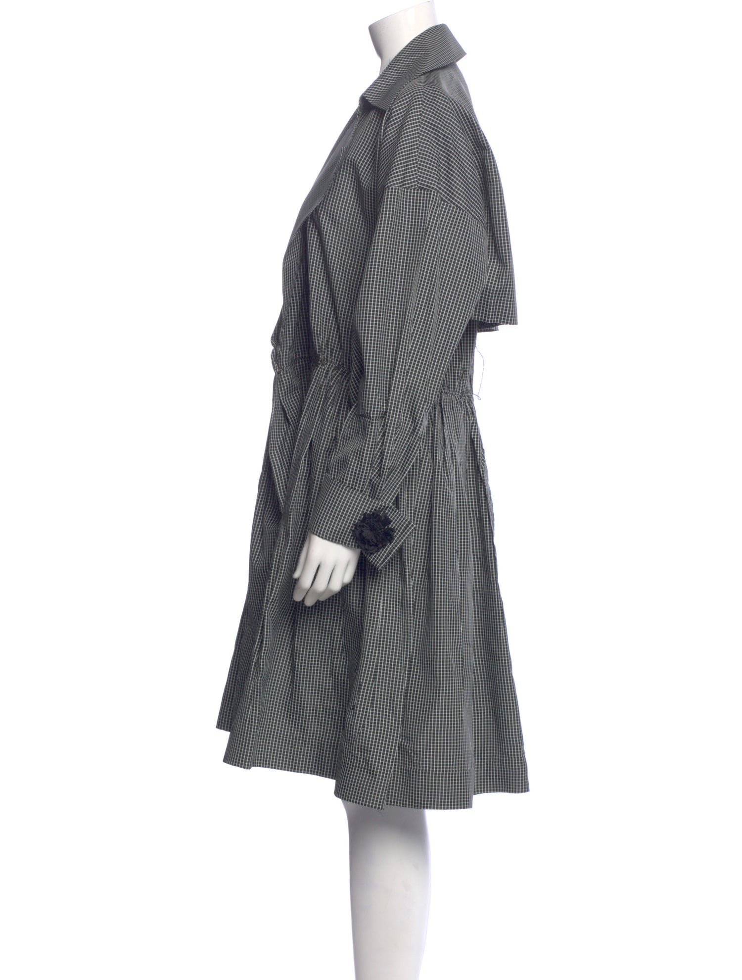 Bill Blass Plaid Print Midi Length Dress