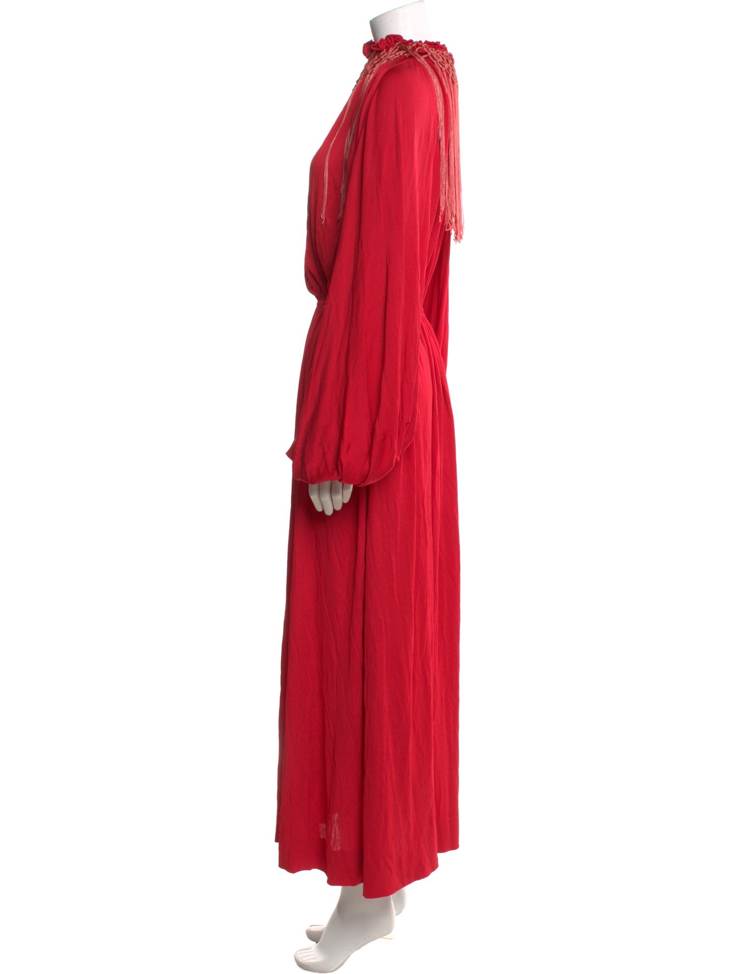 Bill Blass Mock Neck Long Dress