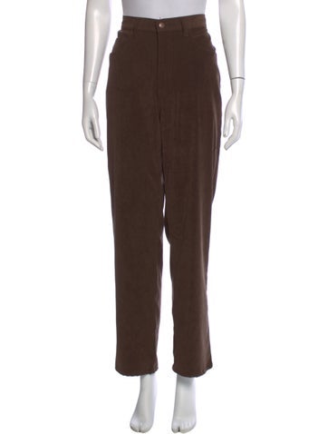 Pre-owned Bill Blass Vintage Straight Leg Pants In Brown
