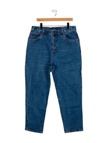 Pre-owned Bill Blass High-rise Straight Leg Jeans In Blue