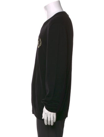 Billionaire Italian Couture Virgin Wool Graphic Print Cardigan