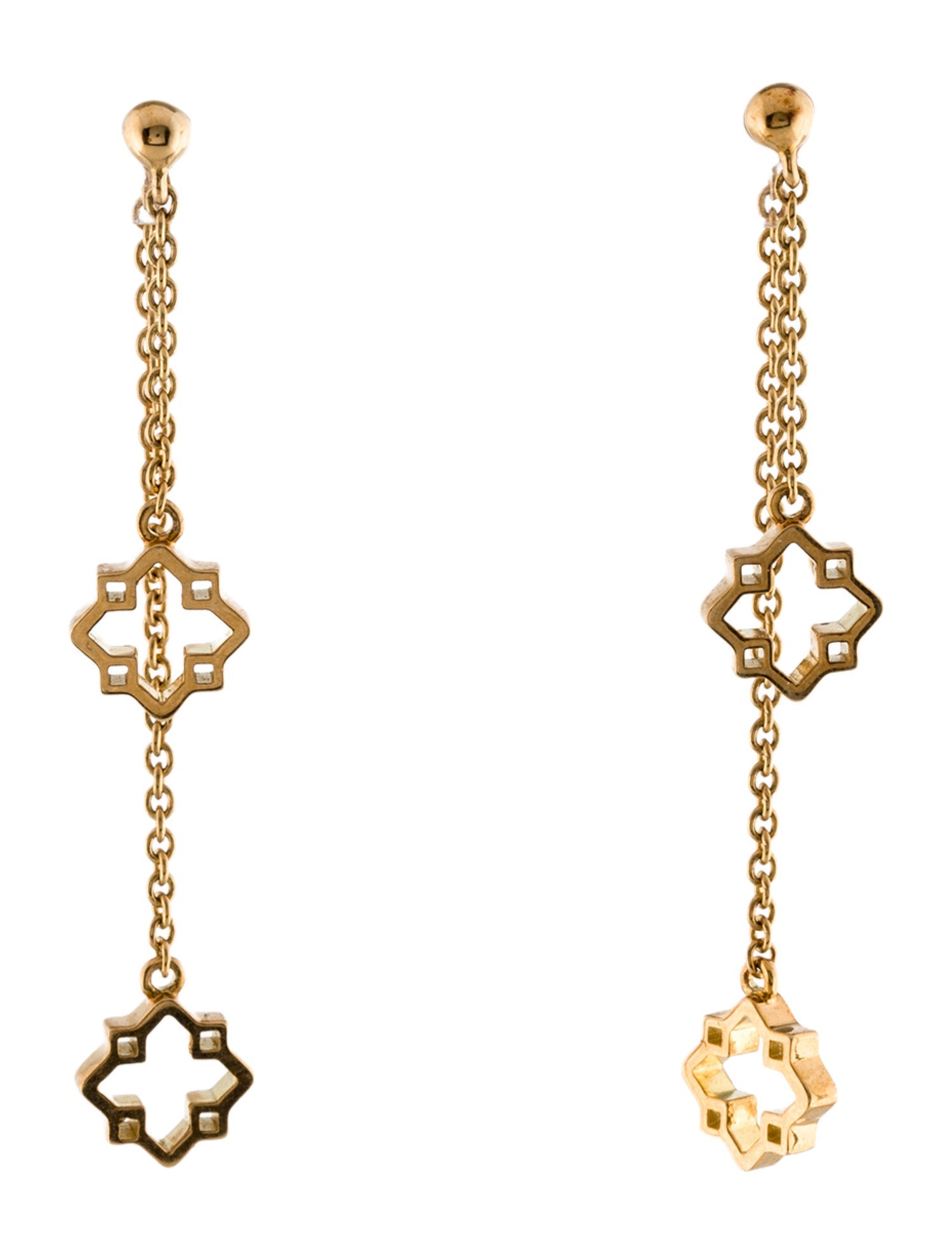 Birks 18K Muse Double Drop Earrings