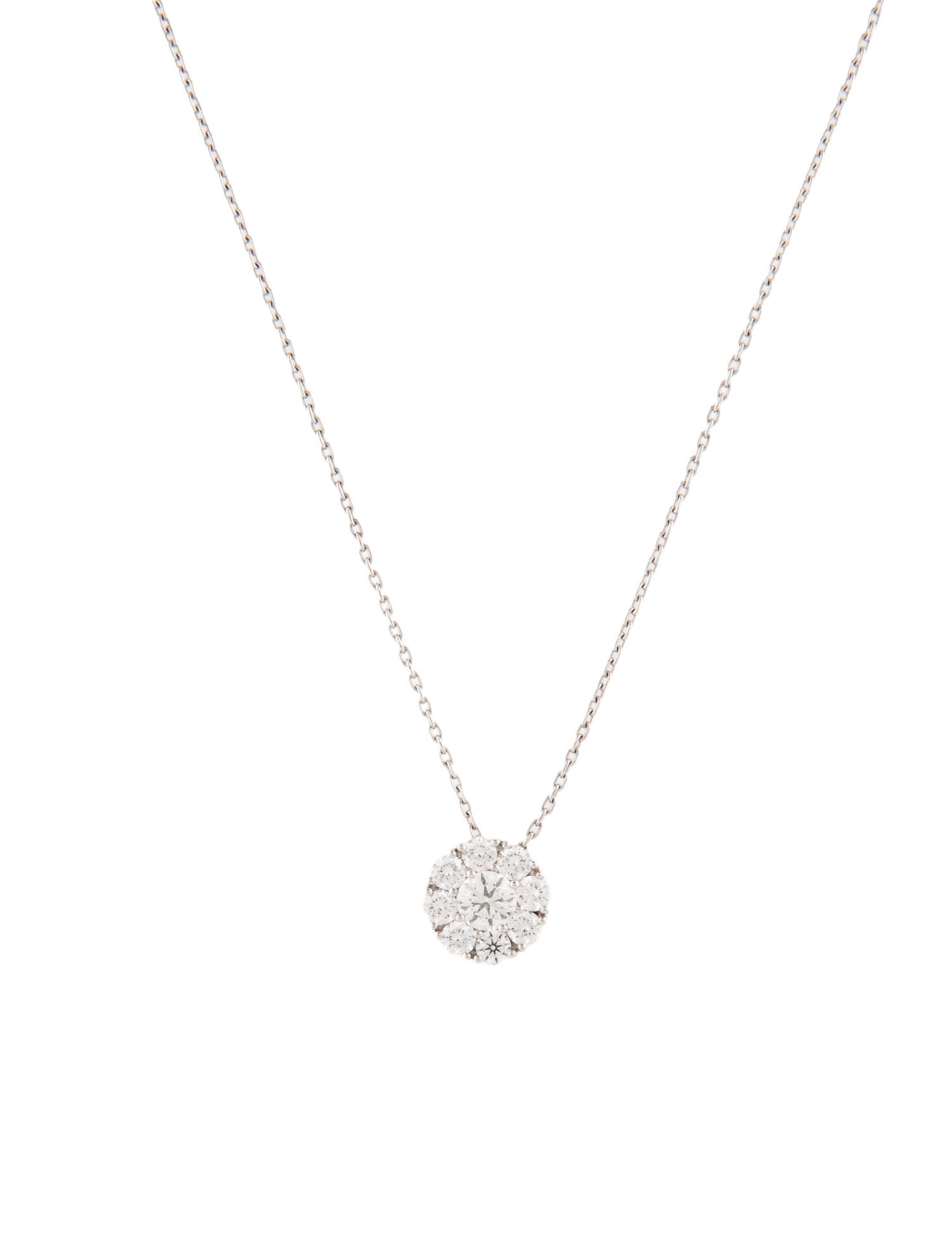 Birks 18K Diamond Snowflake Pendant Necklace