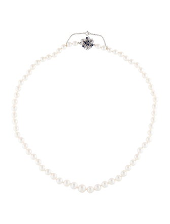Birks 14K Pearl, Sapphire & Diamond Strand Necklace