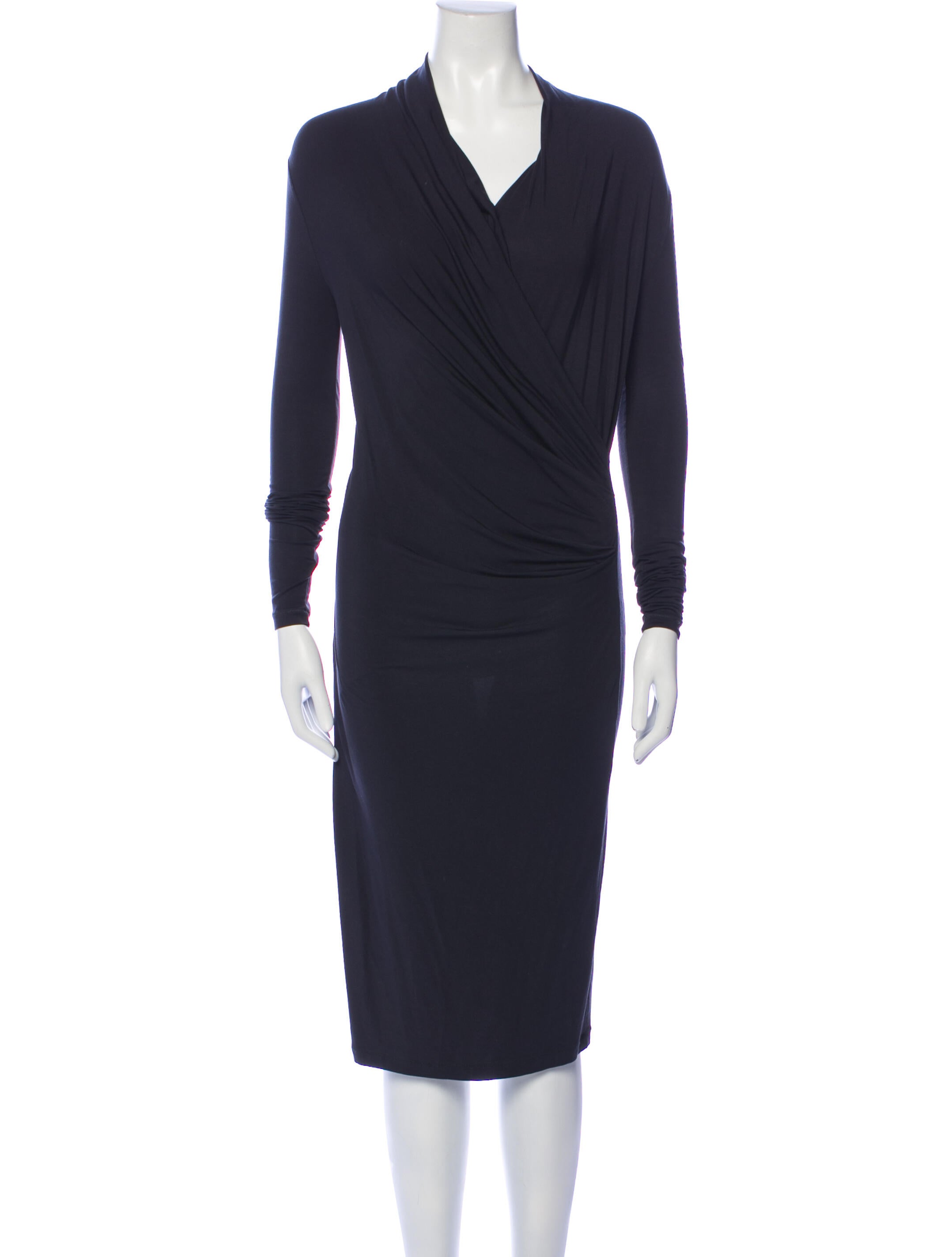 Birger Christensen Cowl Neck Midi Length Dress