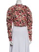 Birger Christensen Floral Print Mock Neck Crop Top