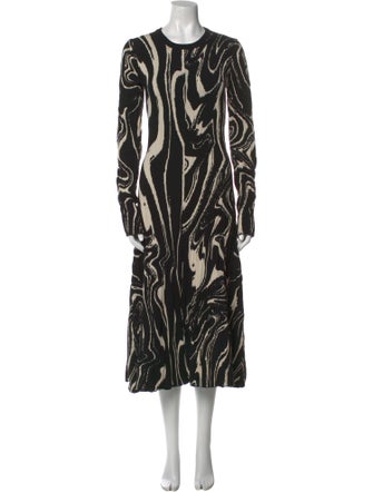 ROTATE Birger Christensen Printed Long Dress
