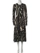 ROTATE Birger Christensen Printed Long Dress