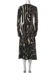 ROTATE Birger Christensen Printed Long Dress