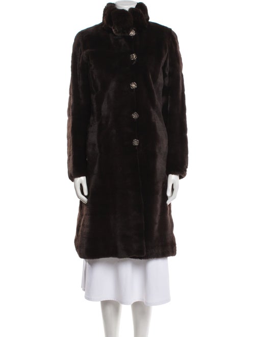 Birger Christensen Silk Faux Fur Coat