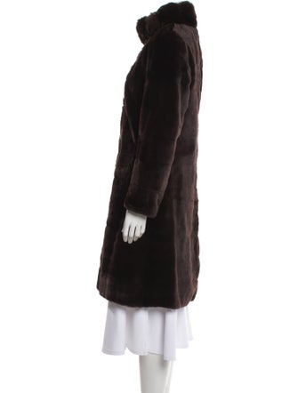 Birger Christensen Silk Faux Fur Coat