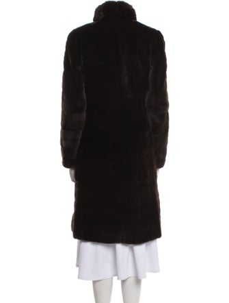 Birger Christensen Silk Faux Fur Coat