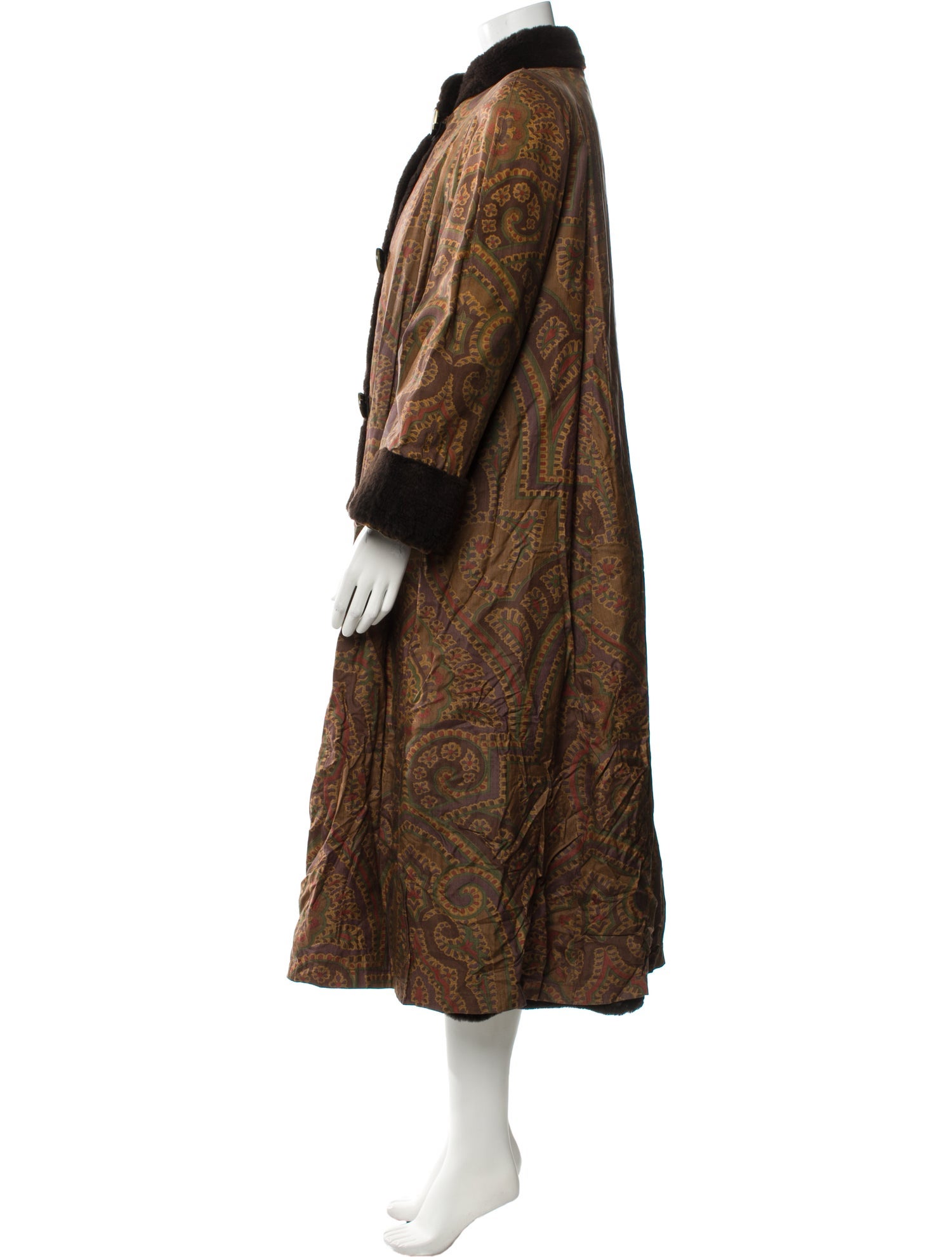 Birger Christensen Printed Faux Fur Coat
