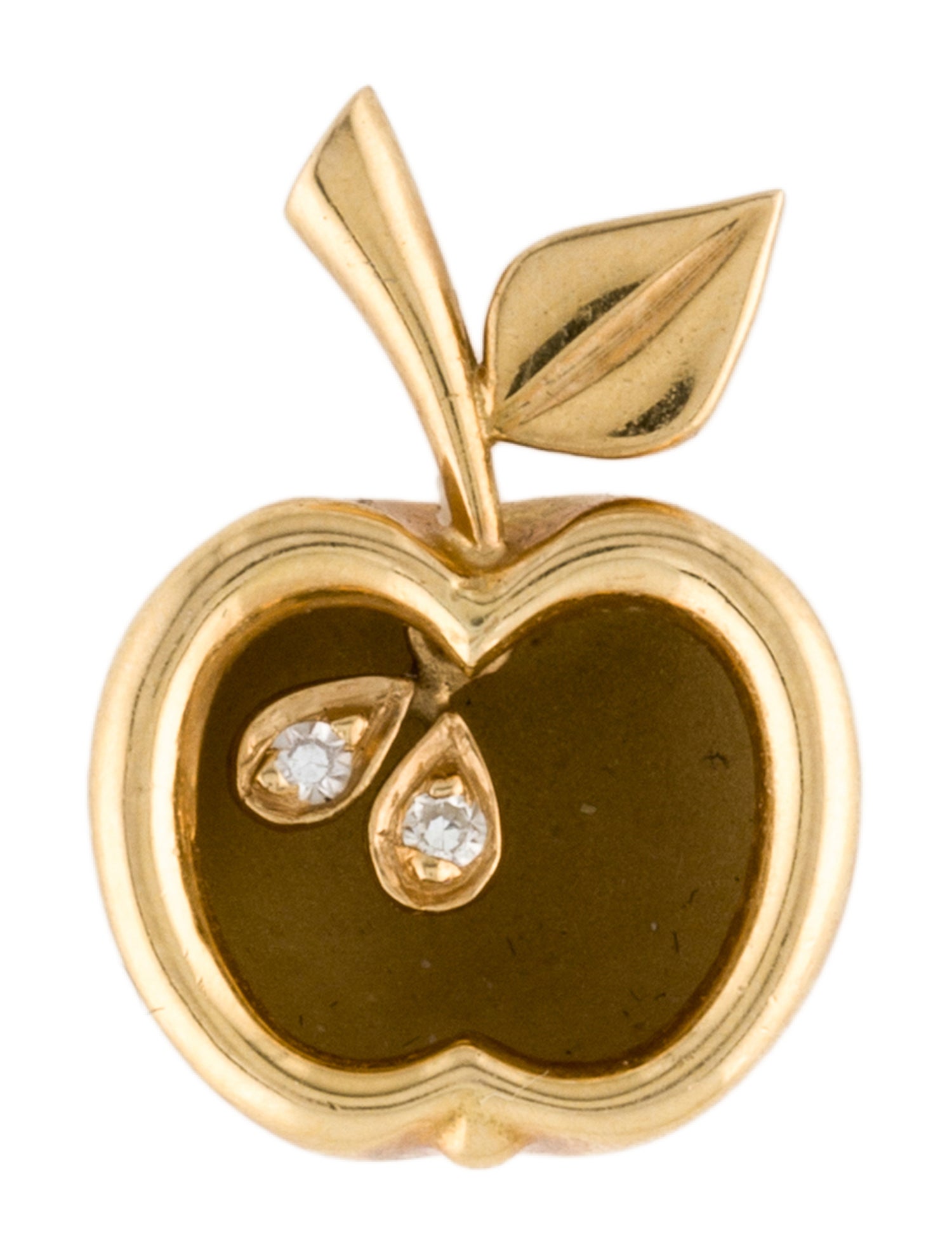 Bucherer 18K Diamond Apple Pendant