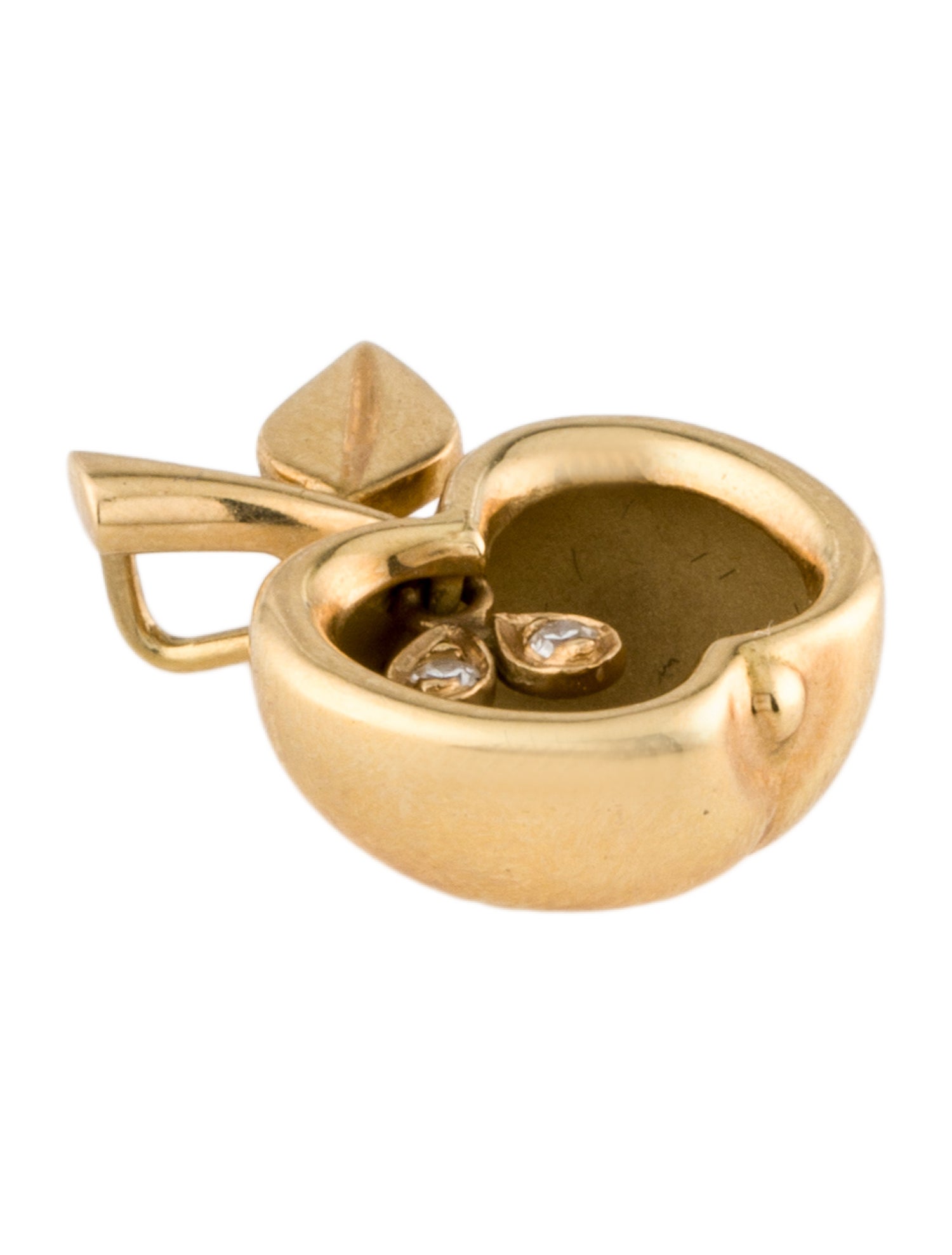 Bucherer 18K Diamond Apple Pendant