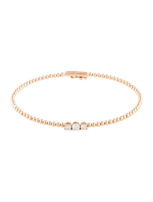 Bucherer 18K Diamond Bead Bangle Bracelet