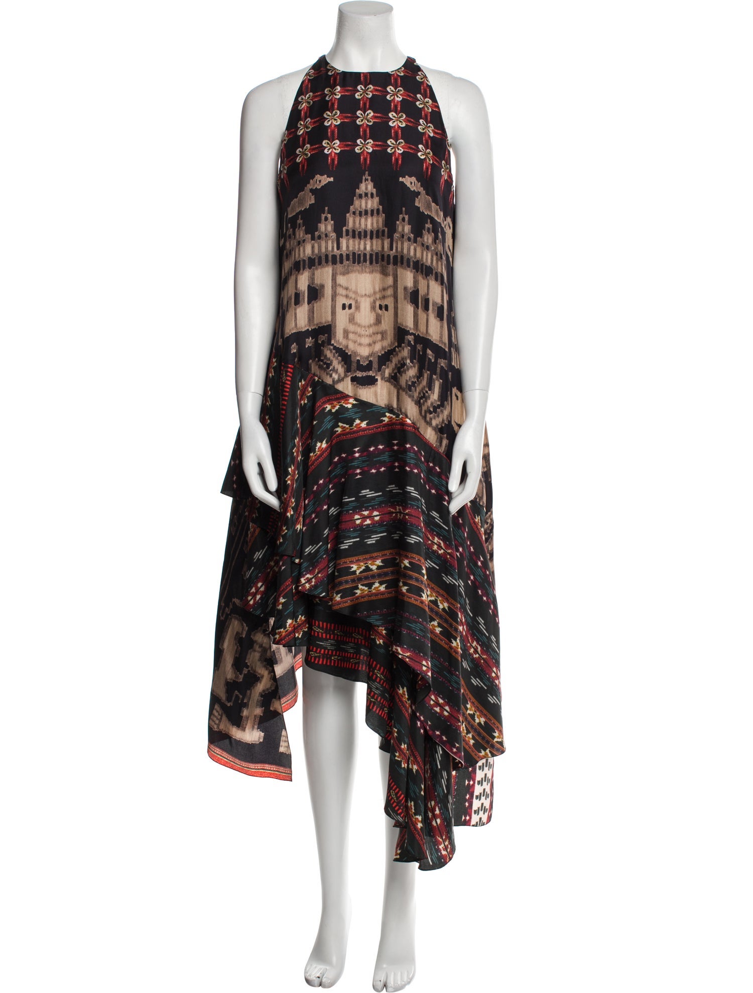 Biyan Silk Long Dress