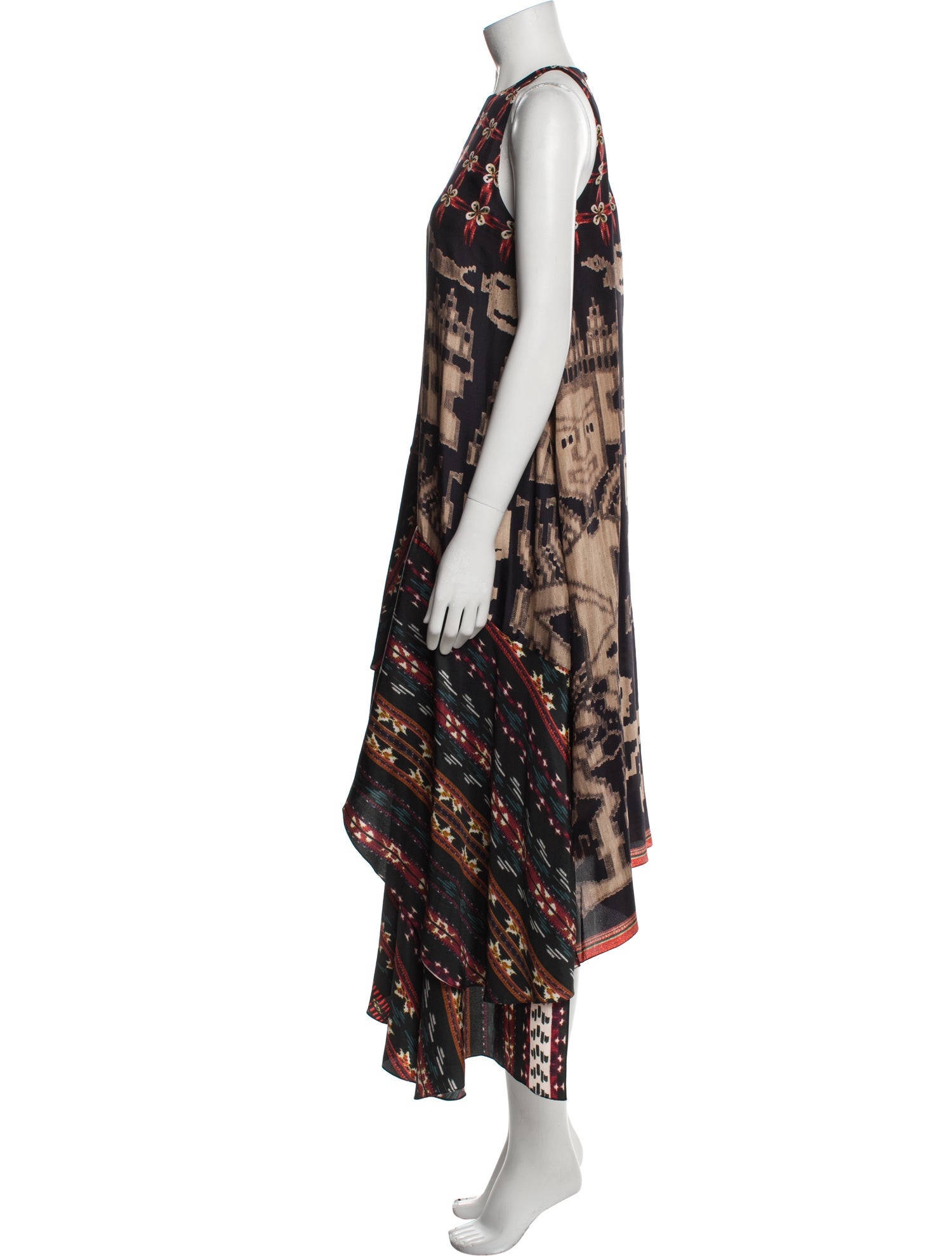 Biyan Silk Long Dress