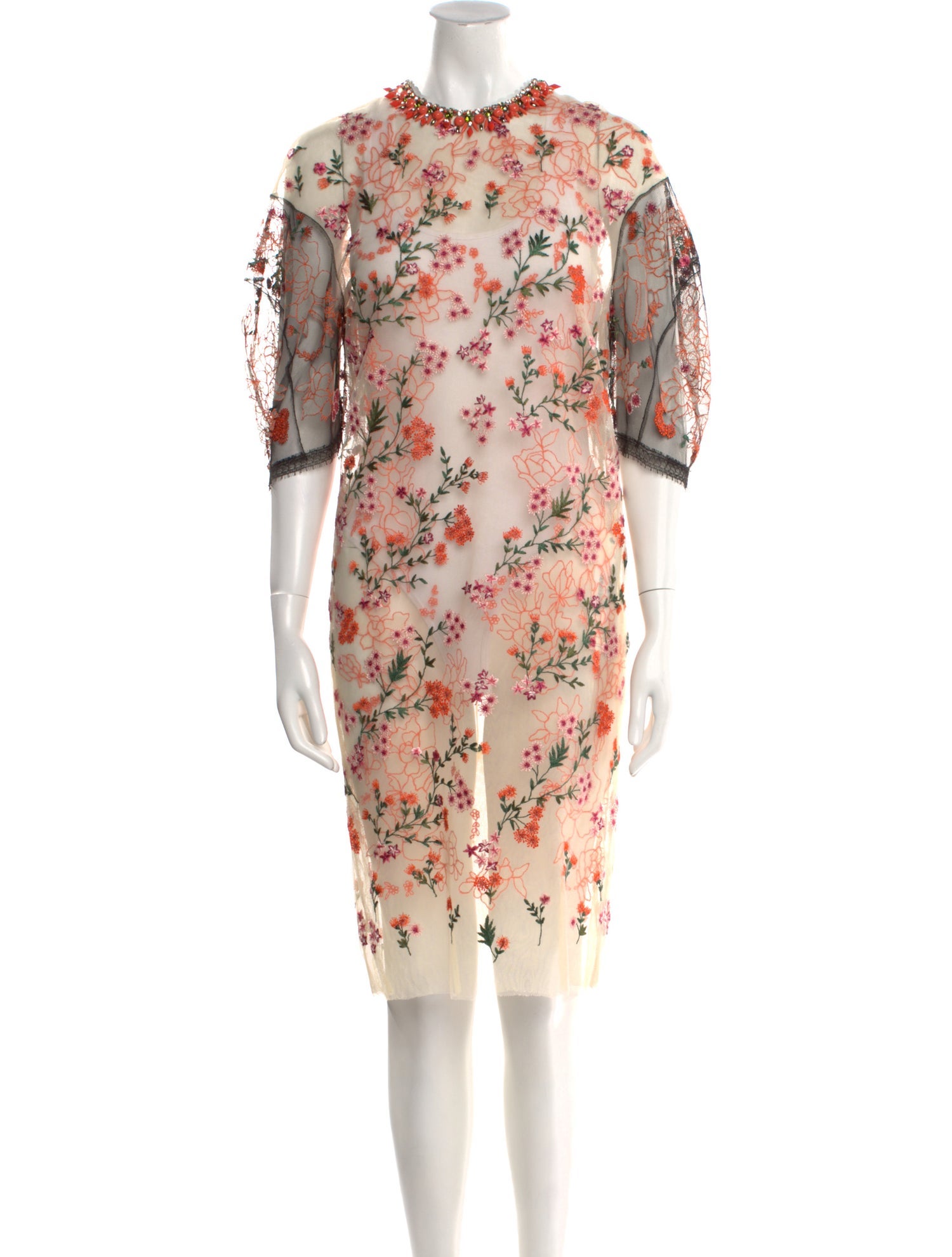 Biyan Floral Print Knee-Length Dress