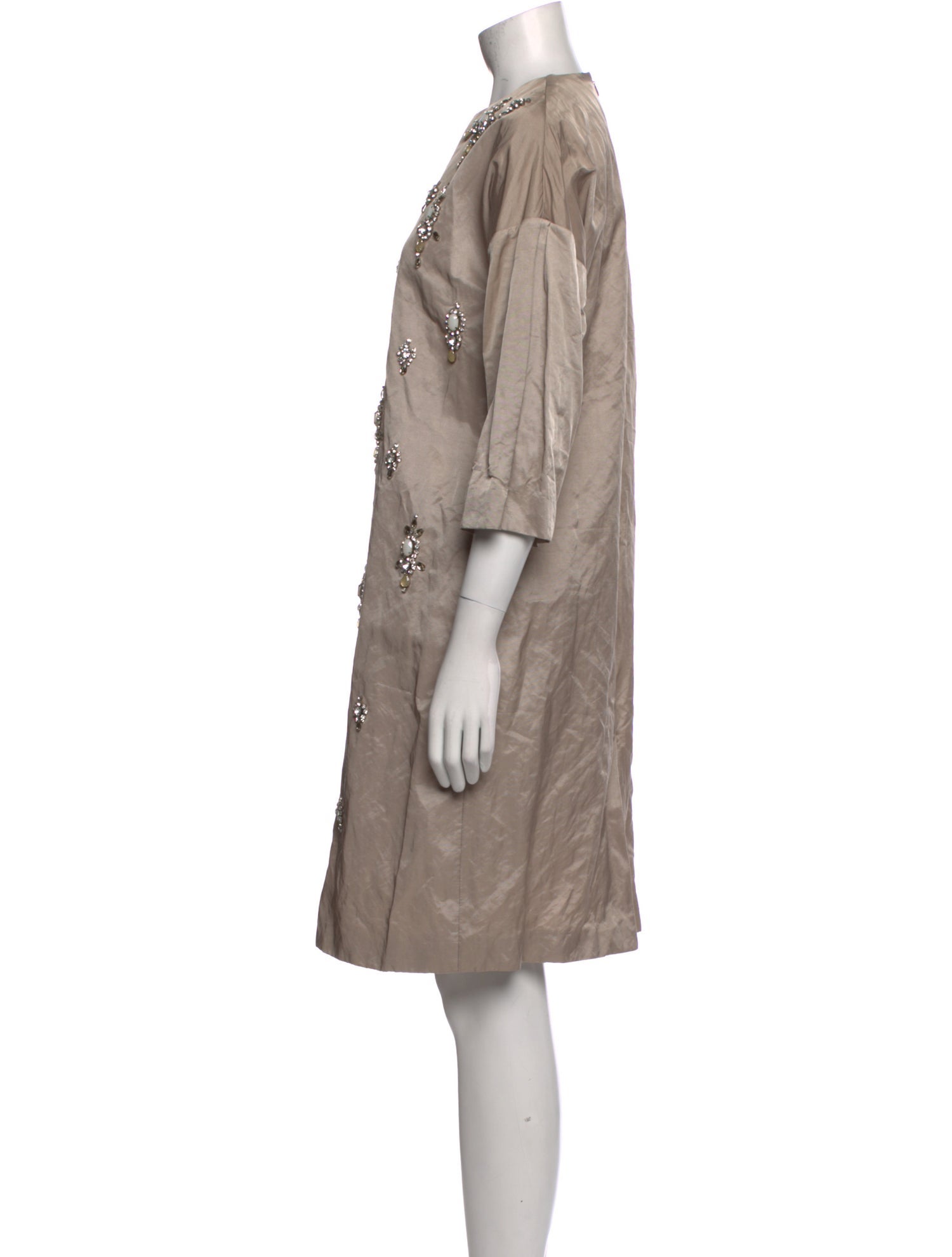 Biyan Crew Neck Knee-Length Dress