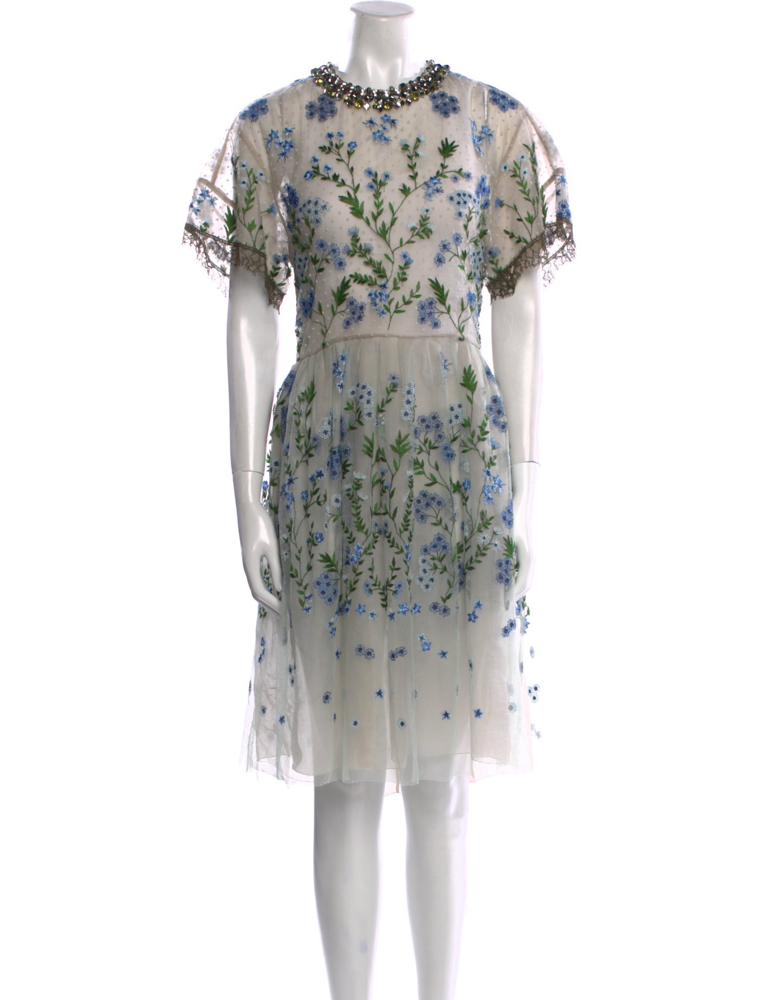 Biyan Floral Print Midi Length Dress