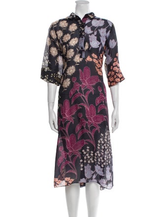 Biyan Silk Long Dress