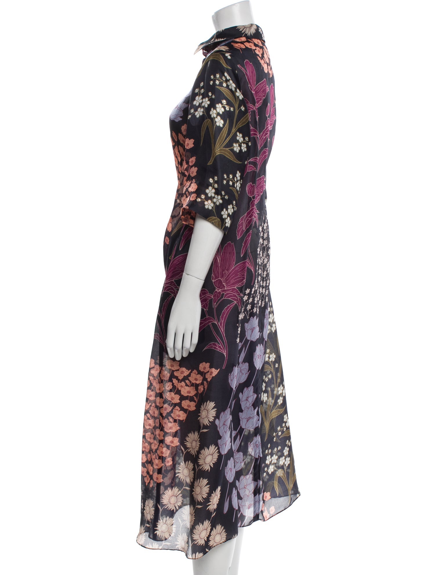 Biyan Silk Long Dress