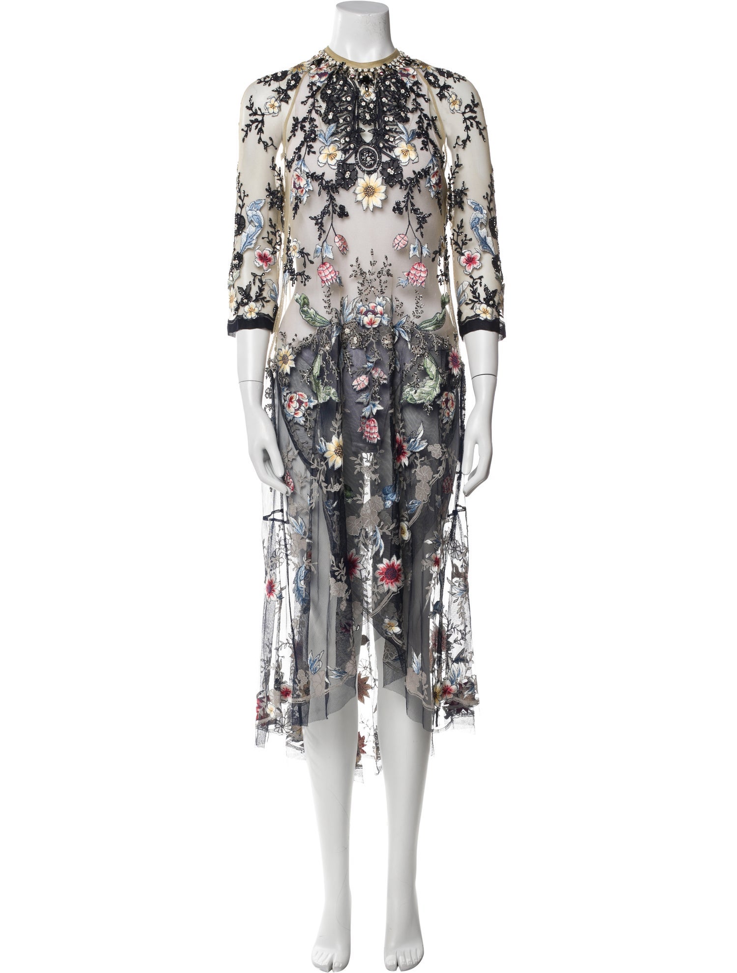 Biyan Floral Print Midi Length Dress