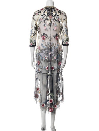 Biyan Floral Print Midi Length Dress