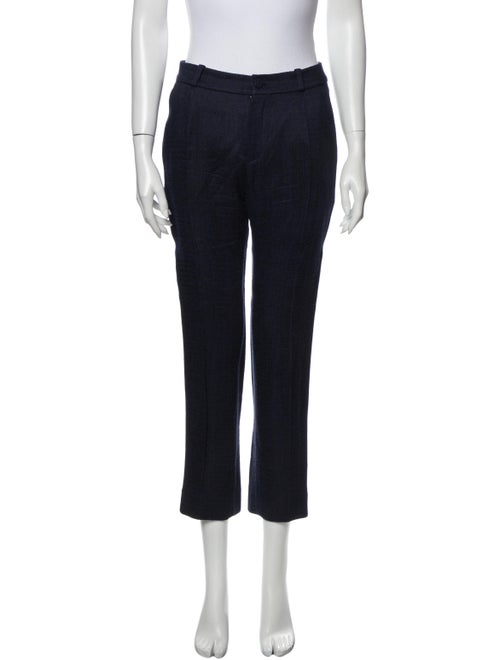 Bouchra Jarrar Tweed Pattern Straight Leg Pants Bl